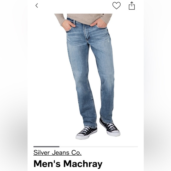 Silver Classic Fit Jeans - Picture 5 of 6